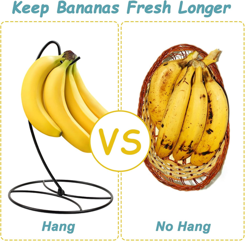 Metal Banana Holder Stand - Sturdy Kitchen Hanger Hook, 15LB Capacity - Picture 4 of 12