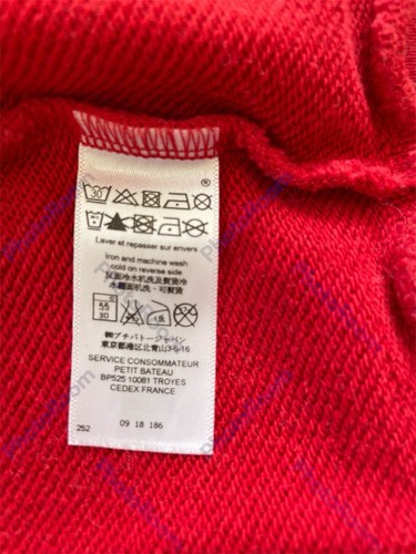 Petit Bateau EUC Red 100% Cotton Knit Zip Sweatshirt Jacket-18 - Picture 4 of 8