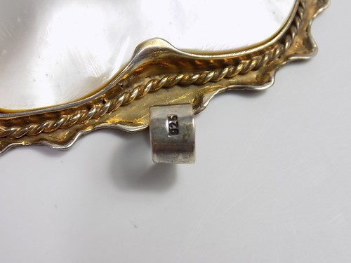 Vintage Mabé Perle Anhänger 925er Silbermontur Antikschmuck Jaipur Colour 20.JHD - Picture 5 of 12