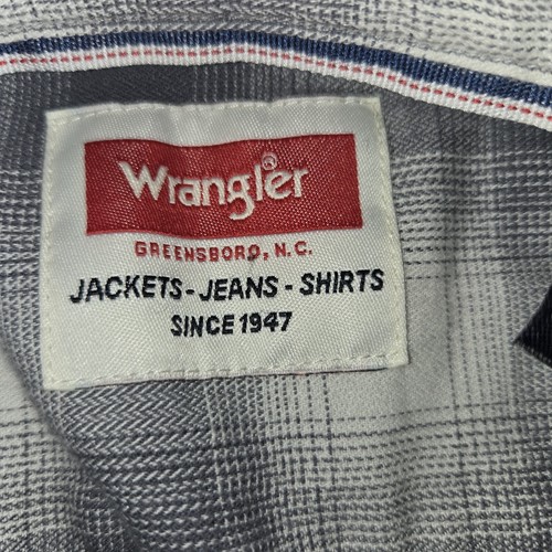 Wrangler Cowboy Western Retro Shirt Size S/CH/P Plaid Pearl Snap Long Sleeve - Picture 8 of 11