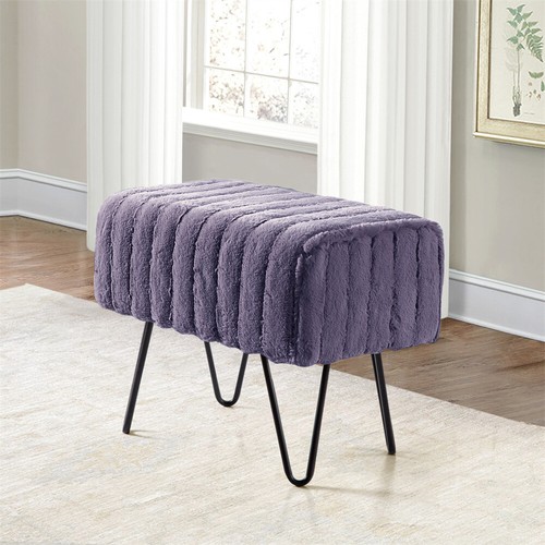 Super Soft Mink Faux Fur Ottoman Stylish Foot Rest & Vanity Bench Living Room - Picture 81 of 281