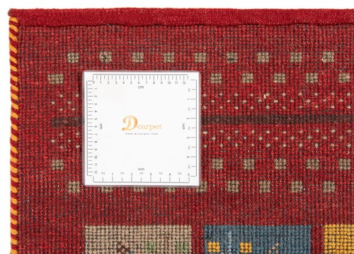 Gabbeh Hand-Knotted 35 3/8x23 5/8in-Nomadic, Oriental, -carpet, Rug - Picture 6 of 6