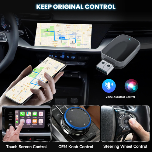 USB Wireless CarPlay Adapter For iPhone Apple Wireless Carplay Dongle Plug Play - Picture 4 of 6