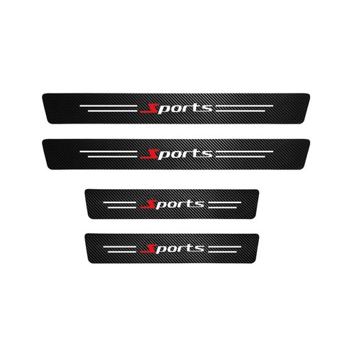 4x Carbon Fiber Car Door Plate Sill Scuff Cover Anti Scratch Sticker Accessories - Imagen 11 de 15