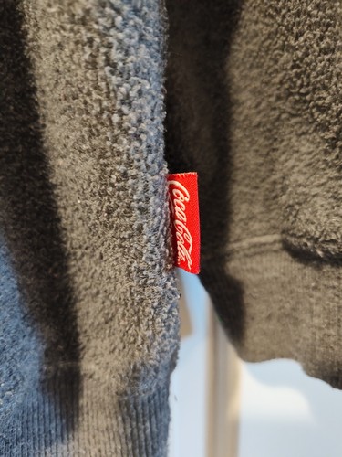 Coca-Cola Sweatshirt Youth Large 11/13 Gray Allover Fleece Soda Drink Polar Bear - Picture 14 of 16