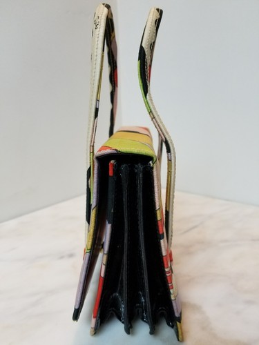 Emilio Puccio by Jana Handbag Italian 1960's Accordion Purse Multicolor Silk Bag - Picture 3 of 12
