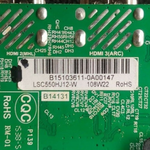 POLAROID 55GTR3000 Main Board B15103611 LSC550HJ-12W - Picture 3 of 4