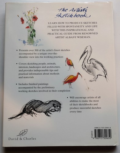 The Artist's Sketchbook Albany Wiseman Drawing Book How-to HCDJ 2000 Vtg - Picture 4 of 4
