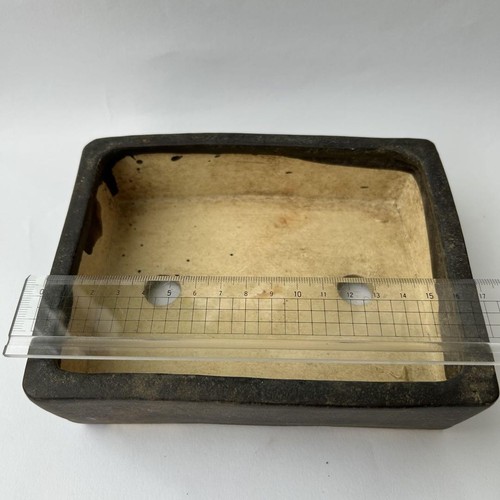 Bonsai Pot by Kenji Mitsuyama Black Rectangular 17cm x 14.5cm x 5cm - Picture 7 of 7