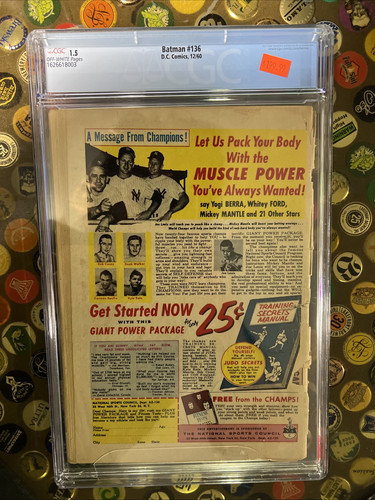 Batman #136 (D.C. Comics 1960) CGC 1.5 - 1ª Cubierta del Joker de la Edad de Plata - Imagen 2 de 3