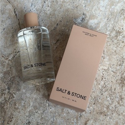 SALT & STONE Saffron & Cedar Body Mist Spray, Regular Size 3.4 fl oz/100 mL