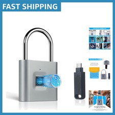Durable Fingerprint Padlock with Reset Key: Waterproof Quick Access for Safety