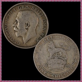 United Kingdom 1 Shilling 1920 KM#816a Silver .500 0.091 ASW