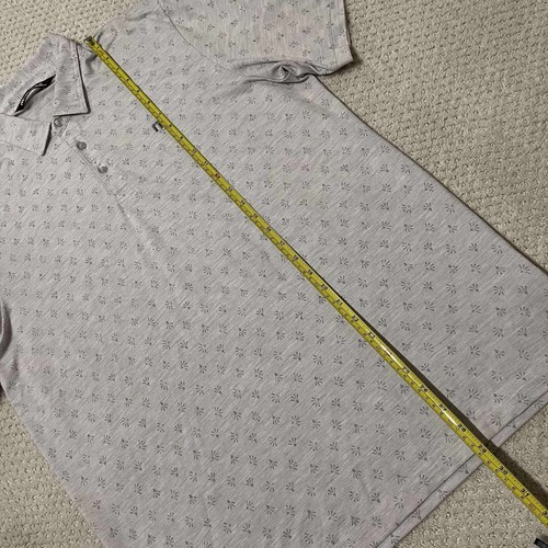Polo Travis Mathew para hombre grande de golf gris estampado integral mezcla de algodón Pima - Imagen 5 de 7