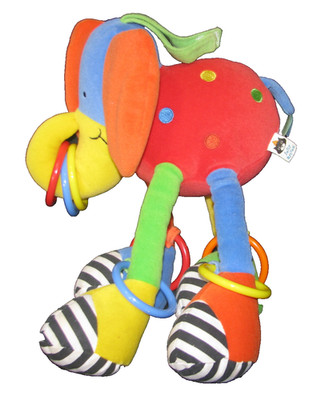 JELLY KITTEN JELLYKITTEN STUFFED PLUSH ELEPHANT TEETHER CRINKLE BABY CHIME TOY
