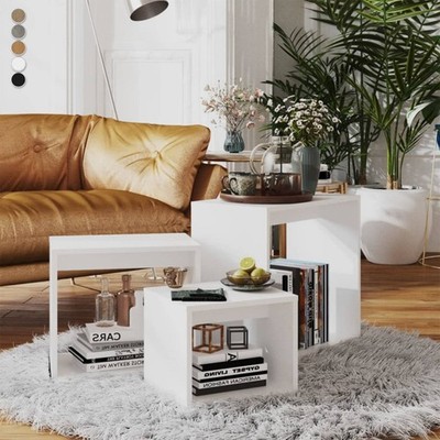 3-tlg. Satztisch Couchtisch Beistelltisch Wohnzimmertisch Sofatisch Kaffeetisch