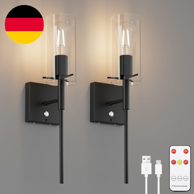 K-Bright 2PCS Kabellos Akku Wandleuchte Mit Fernbedienung, 6000Mah Batterie Wand