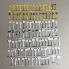 HO Scale Life-Like 106 Road Signs and Railroad Signs Plastic Yellow & White