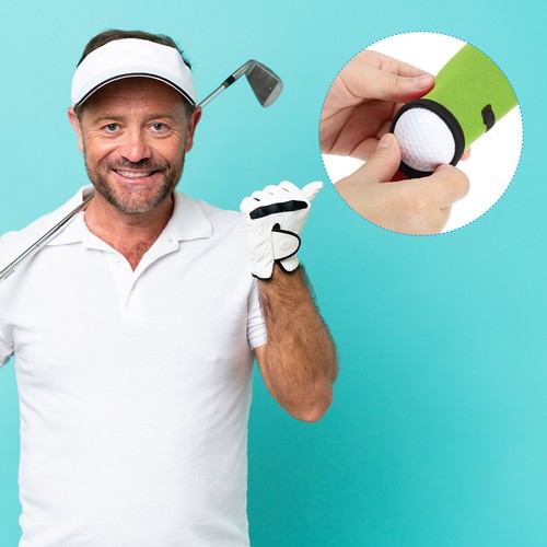 Golf Ball Carry Bag Golf Ball Tee Holder Neoprene Bags with Hook, Light Green - Picture 5 of 6