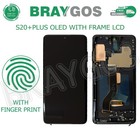 For Samsung Galaxy S20+ Plus SM-G985 SM-G986 OLED LCD Touch Screen Display Frame