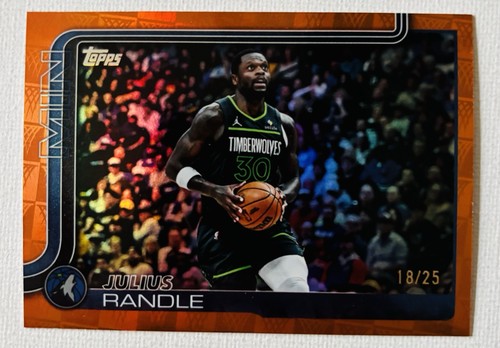 2025-26 Topps Julius Randle #110 Orange Holofoil SP/25 Minnesota Timberwolves - Imagen 1 de 2