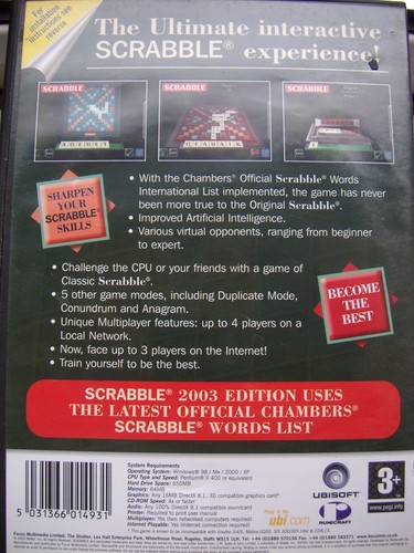 SCRABBLE  INTERACTIVE---2003 EDITION---CLASSIC WORD GAME---PC CD - Picture 2 of 2