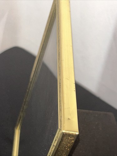 Orante Vintage Gold Metal 8 x 10" Photo Picture Frame Velvet Standing Flap - Picture 8 of 9