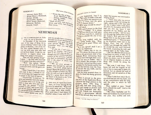 The Living Bible Black Cowhide Bonded Leather Tyndale @1971 Printed 1972 - Bild 8 von 10