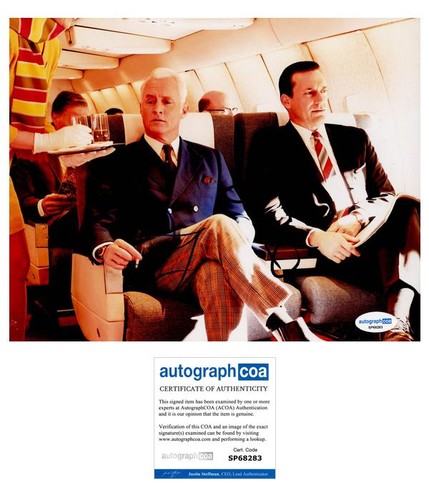 Jon Hamm & John Slattery "Mad Men" AUTOGRAPHS Signed 8x10 Photo ACOA