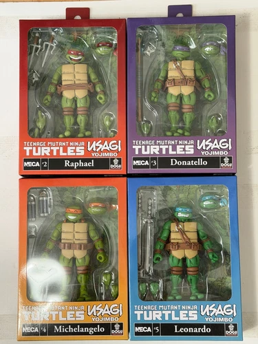 NECA Teenage Mutant Ninja Turtles x Usagi Yojimbo ALL 4 - Raph/Don/Mike/Leo