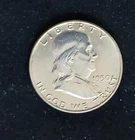 1950 Benjamin Franklin Half Dollar AU Uncirculated 90% Silver Coin