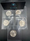 90% Silver 1950 Washington Quarters Lot of 5 AU +