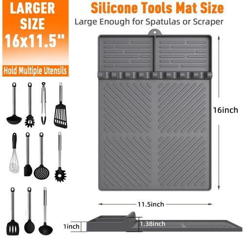 Silicone Grill Mat Compatible with Blackstone, Silicone Griddle Tools Mat wit... - Bild 3 von 6