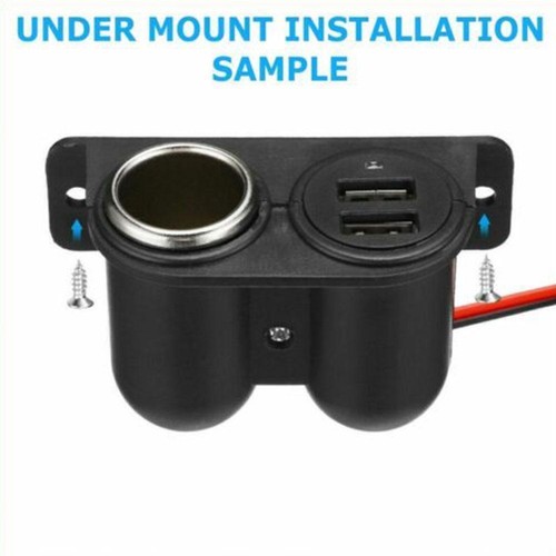 2USB Ports Socket 12V 24V Car Charger Built-In Adapter E8O4 A9M3 Cars K3N2 - Picture 8 of 11
