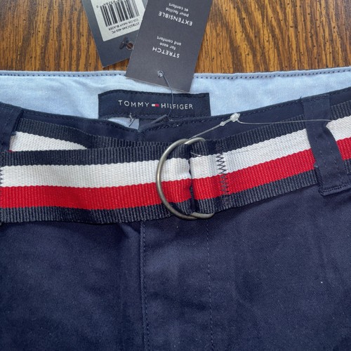 Tommy Hilfiger Boys Belted Shorts Stretch * Blue -size 12- CLASSIC NEW - Picture 7 of 7