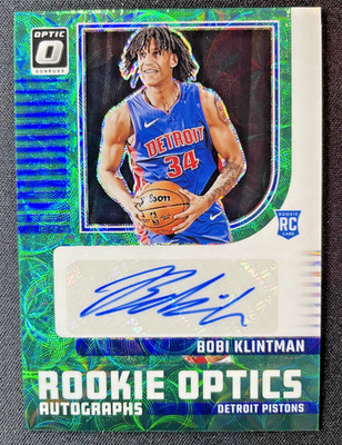 2024 Donruss Optic Rookie Optics Auto Bobi Klintman Green International /25 RC