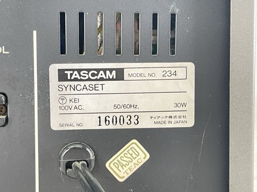JUNK TASCAM SYNCASET 234 Black Powers On Tested Cassette Deck Japan JP F/S - Picture 7 of 10