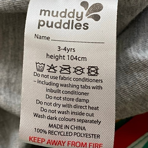 Traje de charco Muddy Puddles Ecolight niños 3-4 años verde arco iris al aire libre lluvia - Imagen 17 de 17