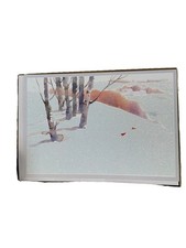Hallmark Christmas Cards 20 Pack Winter Scene Glitter Open Box