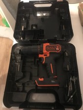 BLACK+DECKER 18V Cordless Drill BCD700S1K – Case, Charger & Bits – Battery Fault