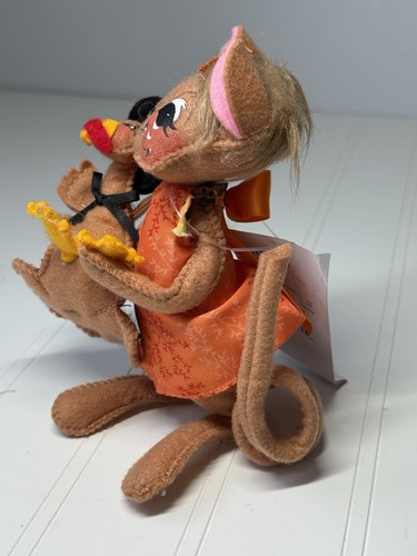 Annalee Thanksgiving Harvest 6" Girl Mouse with Turkey Friends 350817 2017 NWT - Picture 2 of 6