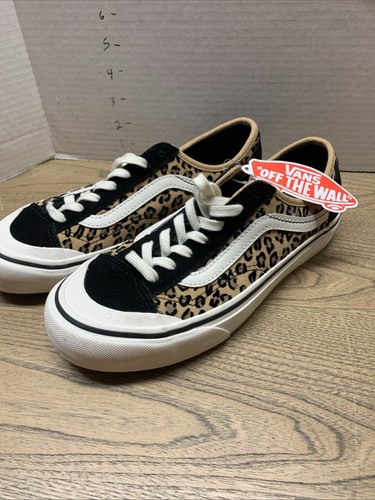 Neu mit Etikett Leopardenmuster Vans Damengröße 7 Tennis-Sneaker Schuhe "Off The Wall" neu