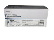 McKesson Cotton-Tipped Applicators 6 inch Sterile Rounded Tip 1000CT 10 Boxes 