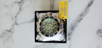 Brand New Invicta Coalition Forces Chronograph 52mm Gold/Silver Watch 49225 NIB