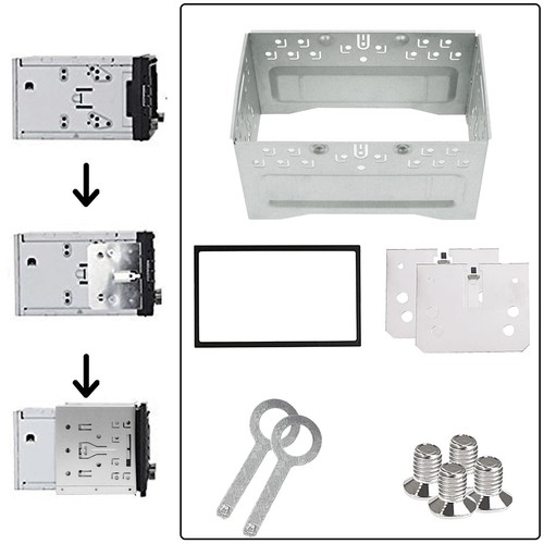 Kit di Installazione Doppio Din, Kit Gabbia di Installazione Universale Doppio DIN Slot... - Foto 7 di 8