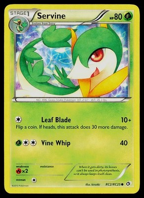 Pokemon Karte Servine RC2/RC25 Legendäre Schätze: Strahlende Sammlung Holo