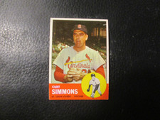 1963  TOPPS#22 CURT SIMMONS  CARDINALS      EXMT