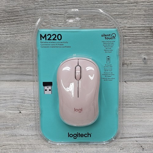 Logitech M220 Silent Touch Wireless Optical Mouse Small USB Receiver 33ft Range