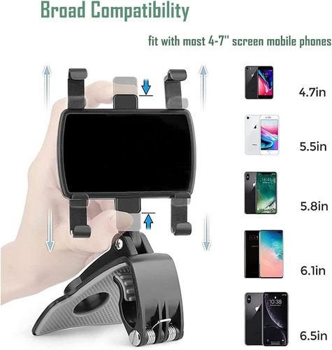 Universal 360° Car Phone Mount Holder For Cell Phone Samsung Galaxy iPhone NEW - Picture 5 of 10