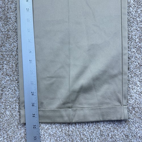 NEW Haggar Look Sharp Khaki Pants Mens Size 42x32 (Actual 41x31) Beige Pleated - Picture 7 of 13